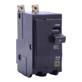 Schneider Electric Thermal Magnetic Circuit Breaker; 2-Pole; 15A; 120/240VAC; Lever; Ring Terminal; UL 489